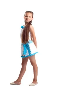 Young child posing full height in studio portrait Stock Photos