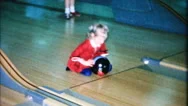 Young Children Bowling At The Local Alley 1950S Family Home Movie 6110 Stock Footage