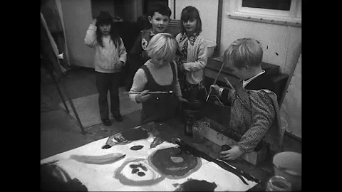Young Children Learn and Play at Kindergarten, Australia, 1973 Stock-Footage 339277243