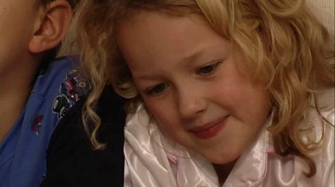 Young Children in pyjamas Video stock 43697848