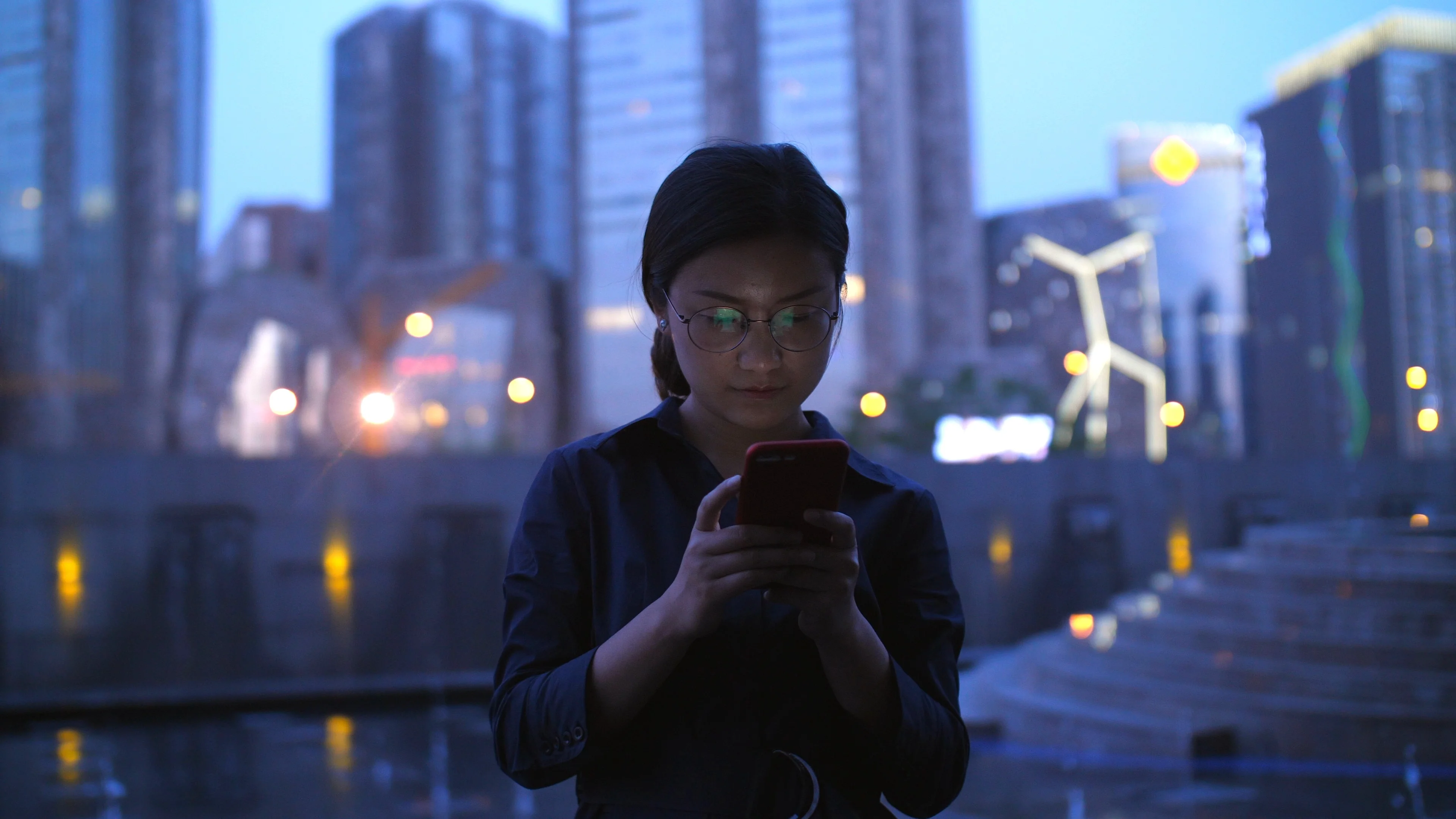 Young Chinese Woman using Smartphone in ... | Stock Video | Pond5