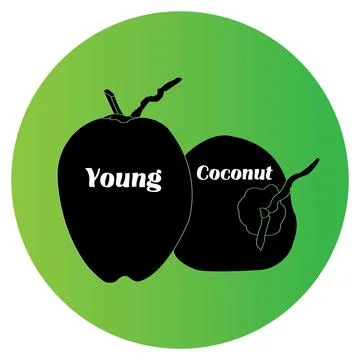 Young coconut icon Stock Illustration