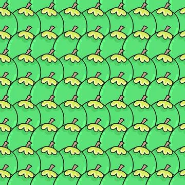 Young coconut seamless pattern textile print. repeat pattern background desig Stock Illustration