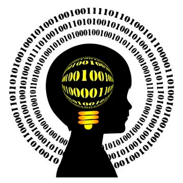 Young Computer Genius Illustrazione stock