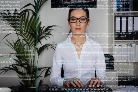 Young Computer Programmer Stock-Fotos