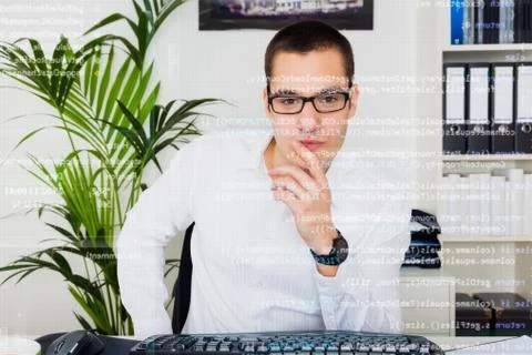 Young Computer Programmer Stock-Fotos