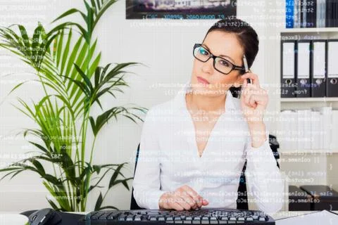 Young Computer Programmer 스톡 사진