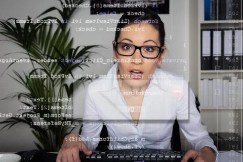 Young Computer Programmer 写真素材