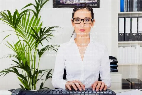 Young Computer Programmer 스톡 사진