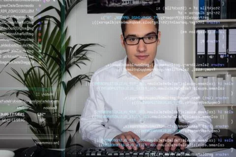 Young Computer Programmer Stock-Fotos