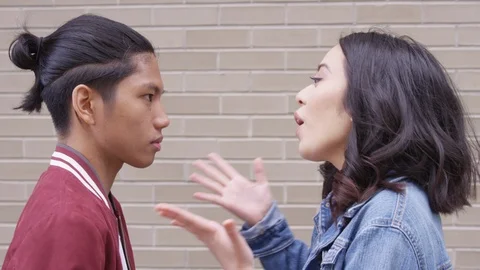 Young couple arguing over relationship problems. - shot on RED. - shot on RED Stock Footage 125212940