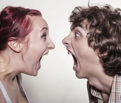 Young couple arguing Stock Photos