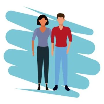 Young couple avatar Ilustración de archivo