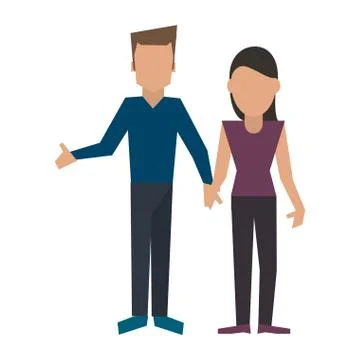 Young couple avatar Ilustración de archivo
