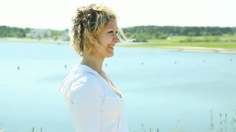 Young couple on the beach Stock Footage 11096850