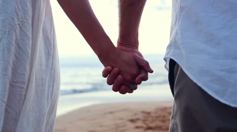 Young Couple on The Beach Stock Footage 52551651