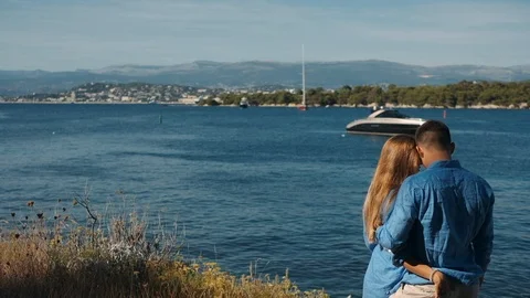Young Couple On The Beach. Stock-Footage 113348742