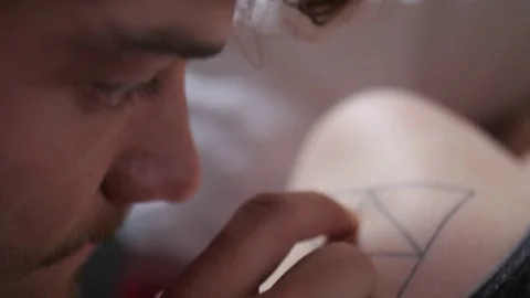 Young couple in bed playing with their bodies 스톡 동영상 73541369