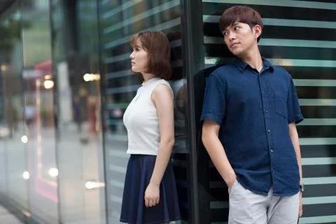 Young couple being difficult with each other Stock Photos