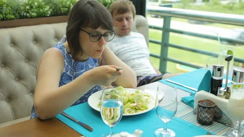 Young couple in cafe Video stock 96093415