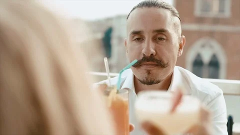 Young Couple In A Cafe. Stock-Footage 106171199