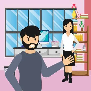 Young couple cartoon Ilustración de archivo