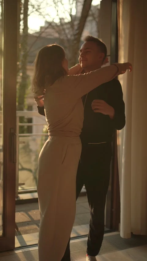 Young couple celebrating relocation together. Stock Footage 195992115