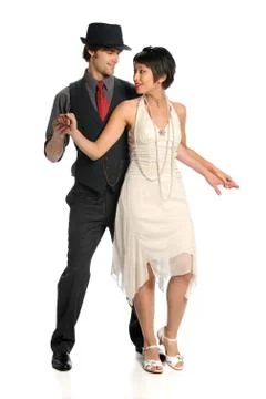 Young couple dancing Stock Photos