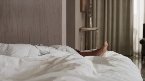 Young couple discussing in bedroom. Stock Footage 119376342