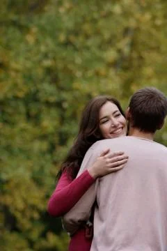 Young couple embracing Stock Photos