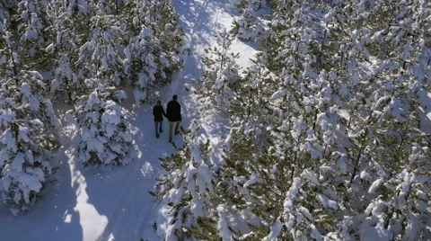 Young couple enjoy on the snow Vídeo Stock 58744960