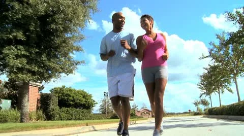 Young Couple Enjoying Jogging Exercise Stock Footage 8983964