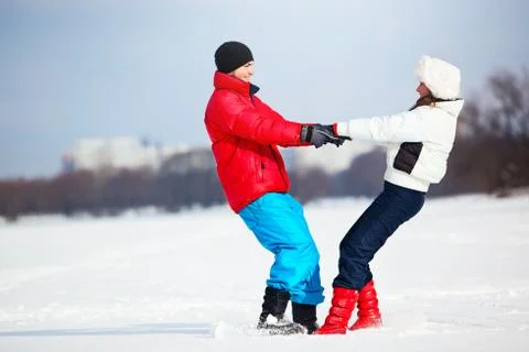 Young couple fun Stock Photos