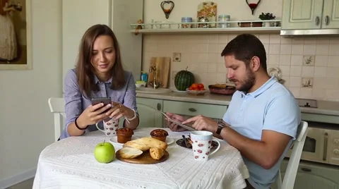 Young couple having dinner at home. Modern dating 스톡 동영상 68107785