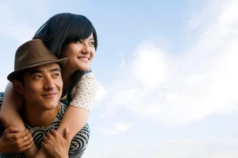 Young couple having fun Stock Photos