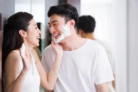 Young couple having fun Stock Photos