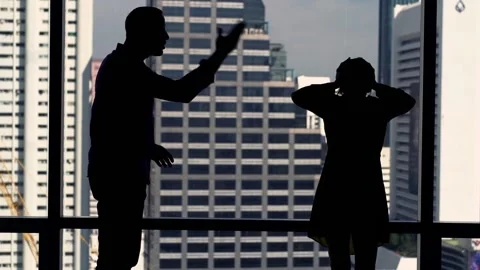 Young couple having relationship difficulties at home woman covering ears 240fps Stock Footage 91048869