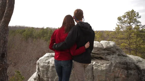 Young couple hiking Stock Footage 37043947
