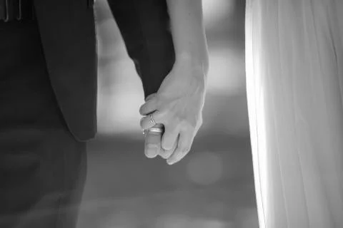 Young couple holding hands Stock Photos