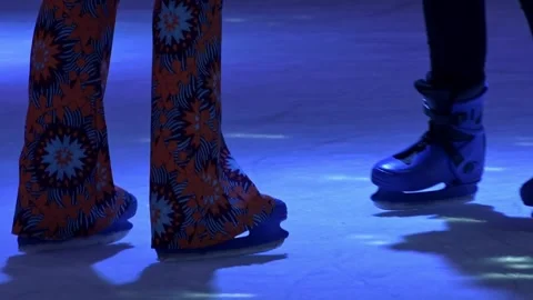 Young couple ice skating Stock Footage 259085999