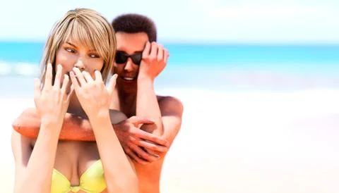 Young couple Stock Illustration