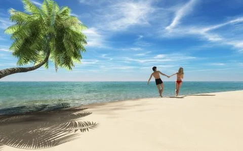A young couple Illustrazione stock