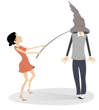 Young couple isolated Stock Illustration