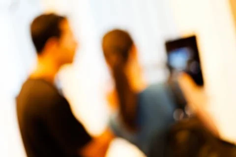 Young couple looking at tablet Stock Photos