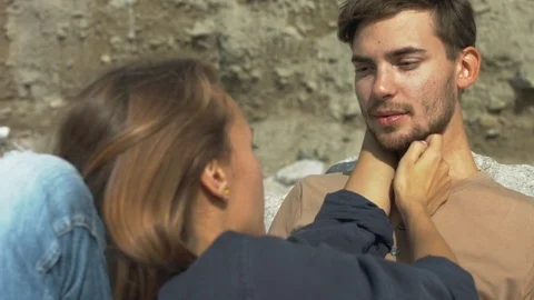 Young couple in love Stock Footage 72153793