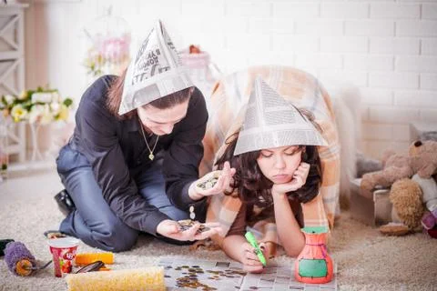 Young couple making repairs Stock Photos