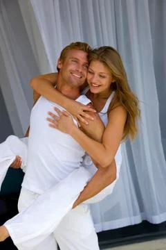 Young couple playing Stock Photos
