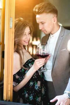 Young couple posing at the camera Stock Photos