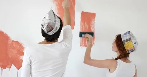 Young couple relocating Video stock 74340478