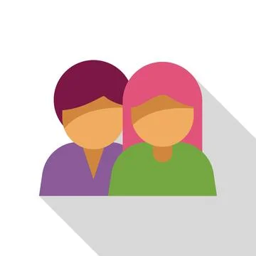 Young couple representing intercultural or interracial relationship Stock Illustration